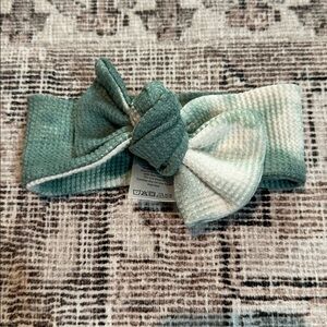 Tie-dye Baby Waffle Knit Bow Headband